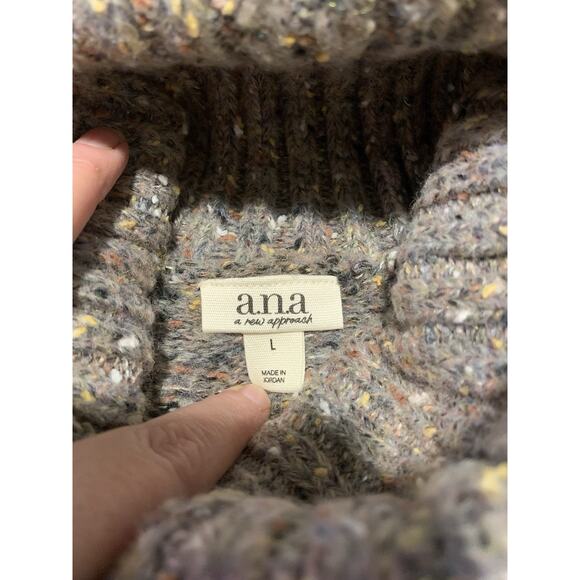 NWT A.n.a. Turtleneck Sweater in Taupe, Women's L Dolman Sleeve Jumper - Picture 7 of 10